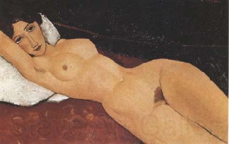 Amedeo Modigliani Reclining Nude on White Pillow (mk09)